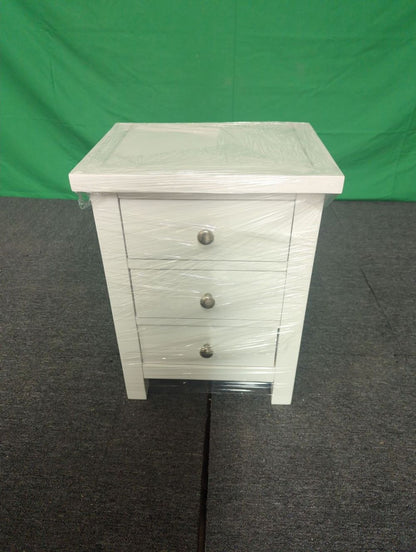ROS-OUT-00556 Grade-C1 Roseland Furniture Cornish 3 Drawer Bedside Table RRP £109.95