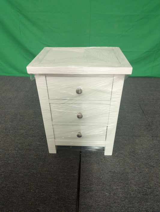 ROS-OUT-00556 Grade-C1 Roseland Furniture Cornish 3 Drawer Bedside Table RRP £109.95