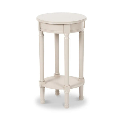 ROS-OUT-01016 Grade-B Roseland Furniture Heritage Pine Round Side Table Putty RRP £80.00