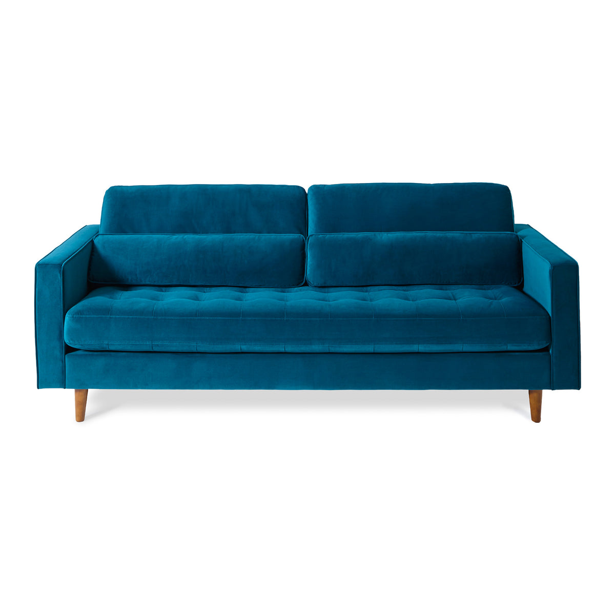 Roseland Grade B Furniture Skye Teal Velvet 4 Seater Sofa RRP £999.95