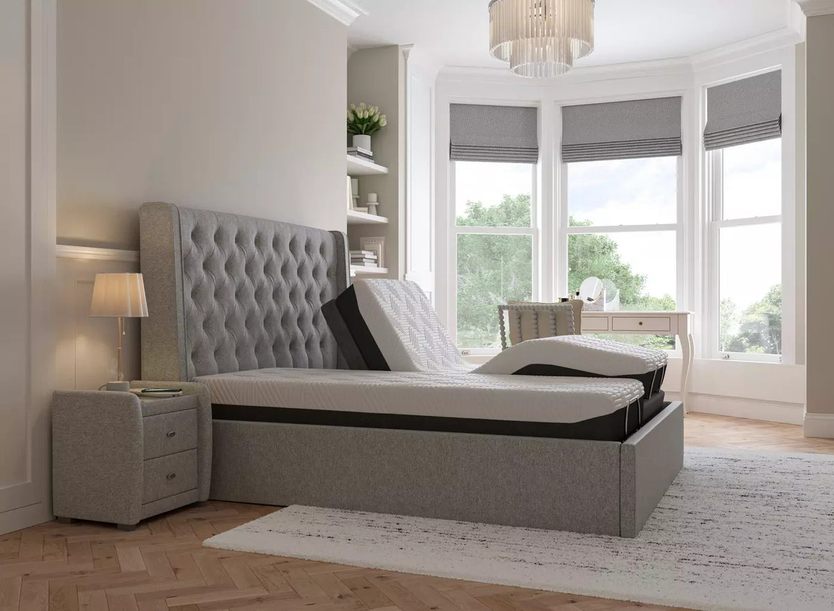 Dreams Deacon Grade B Sleepmotion Grey 200 u&i Adjustable King Size Bed RRP £2298