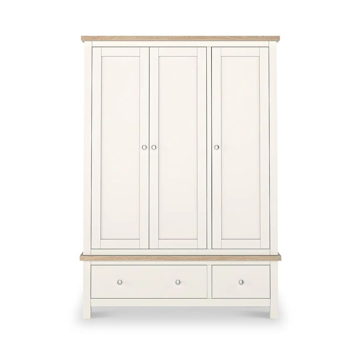 Roseland Grade B Furniture Farro Cream & Oak Triple Wardrobe RRP £685