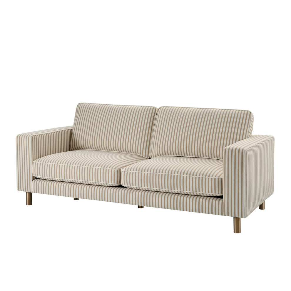Dusk Soho Grade B, Sand Stripe 3 Seater Sofa RRP £569