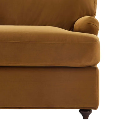 Dusk Hampshire Grade NEW Muted Gold Velvet Loveseat Sofa Bed RRP £559