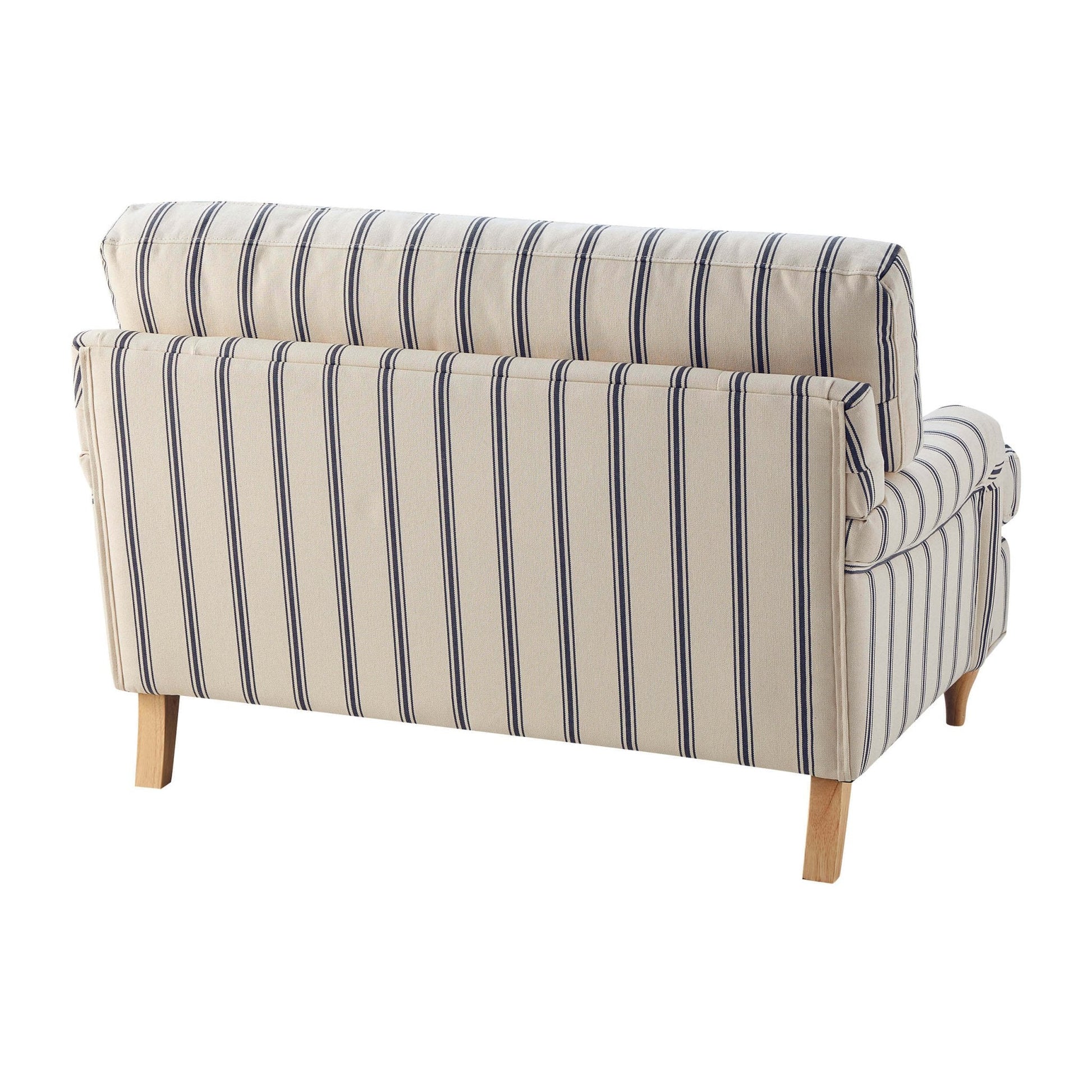 Dusk Grade B Hampshire Blue Stripe Linen Look Loveseat RRP £379