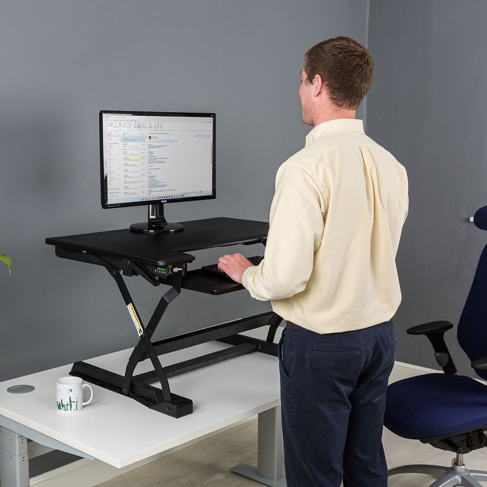 POS-CC2-00135 Grade-B Posturite DeskRite 100 Sit/Stand Platform Desk RRP £412.80