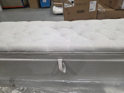 DUS-CC2-01532 Grade-BER Dusk Ottoman Storage Bench - Button - Natural RRP £229.00