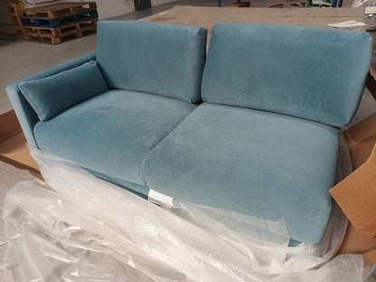 SWO-CC2-01053 Grade-BER Swoon Alesund Corner Sofa in Airforce Easy Velvet with Dark Legs RRP £3769.00