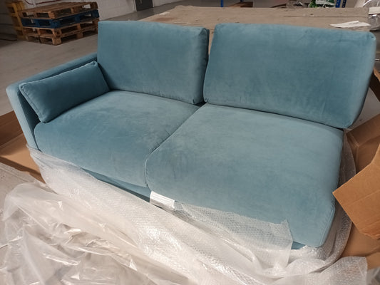 SWO-CC2-01053 Grade-BER Swoon Alesund Corner Sofa in Airforce Easy Velvet with Dark Legs RRP £3769.00