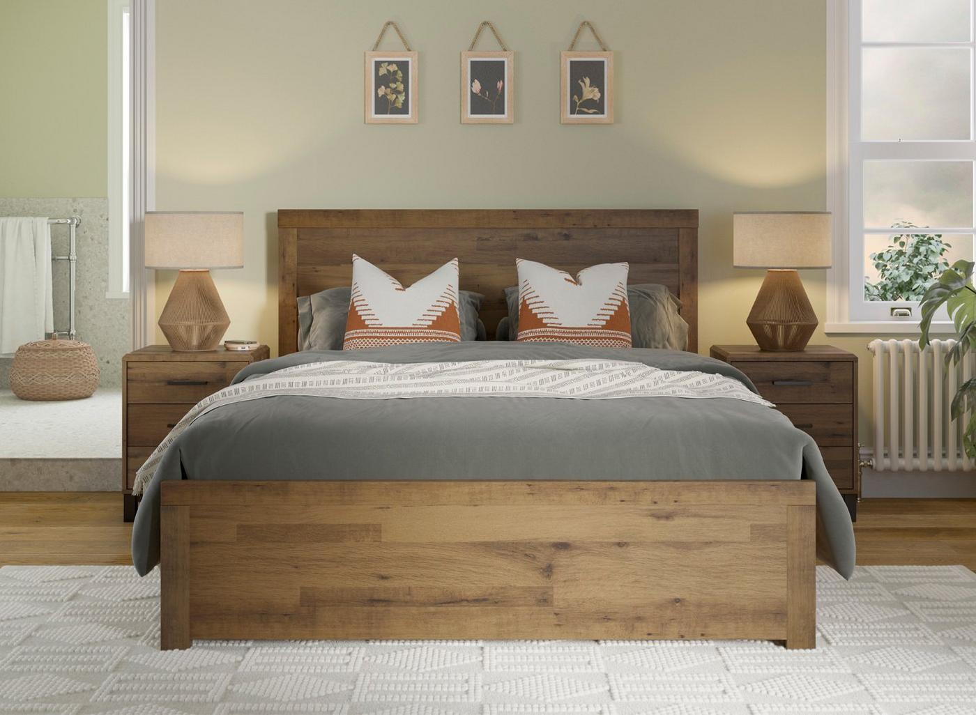 DRE-BED-00121 Grade-C1 Dreams Tribeca Double Wooden Ottoman RRP £599.00