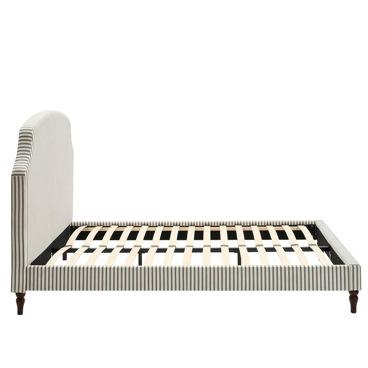 Dusk Surrey Grade B Sage Stripe Linen Look King Size Bed Frame RRP £329