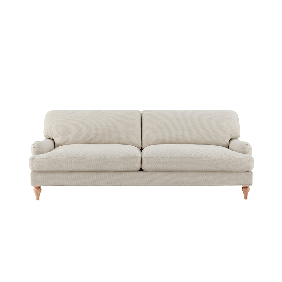 Dusk Grade B Hampshire Traditional 3 Seater Sofa - Textured Weave - Beige RRP £629