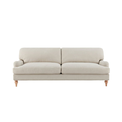 Dusk Grade B Hampshire Traditional 3 Seater Sofa - Textured Weave - Beige RRP £629