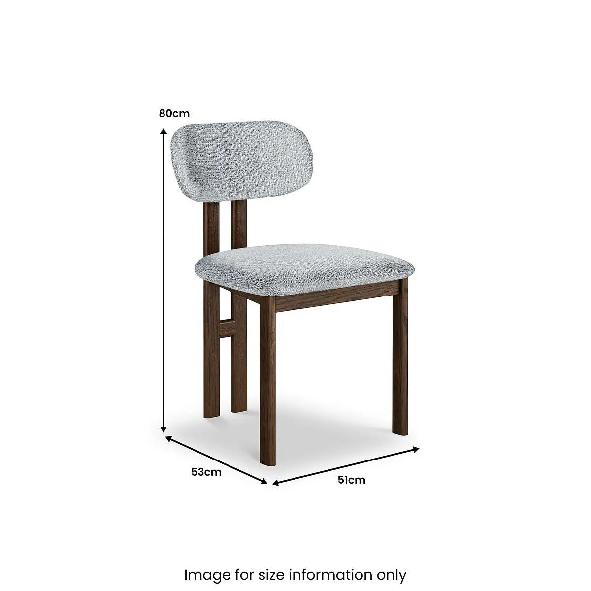 Roseland Grade B Furniture Mylor Dark Oak & Grey Dining Chair - Set of 2 RRP £280