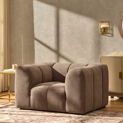 Dusk Manhattan Grade B Chenille Mushroom Loveseat RRP £539