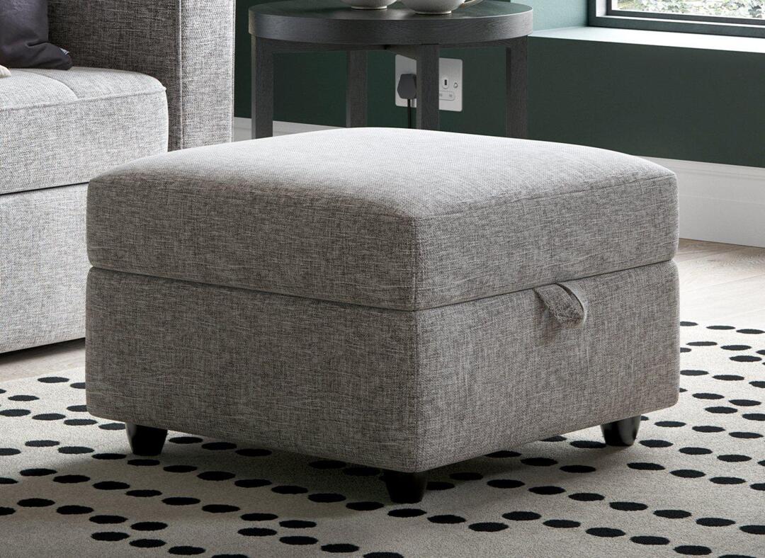 Dreams Haze Grade B Grey Ottoman Storage Footstool RRP £299
