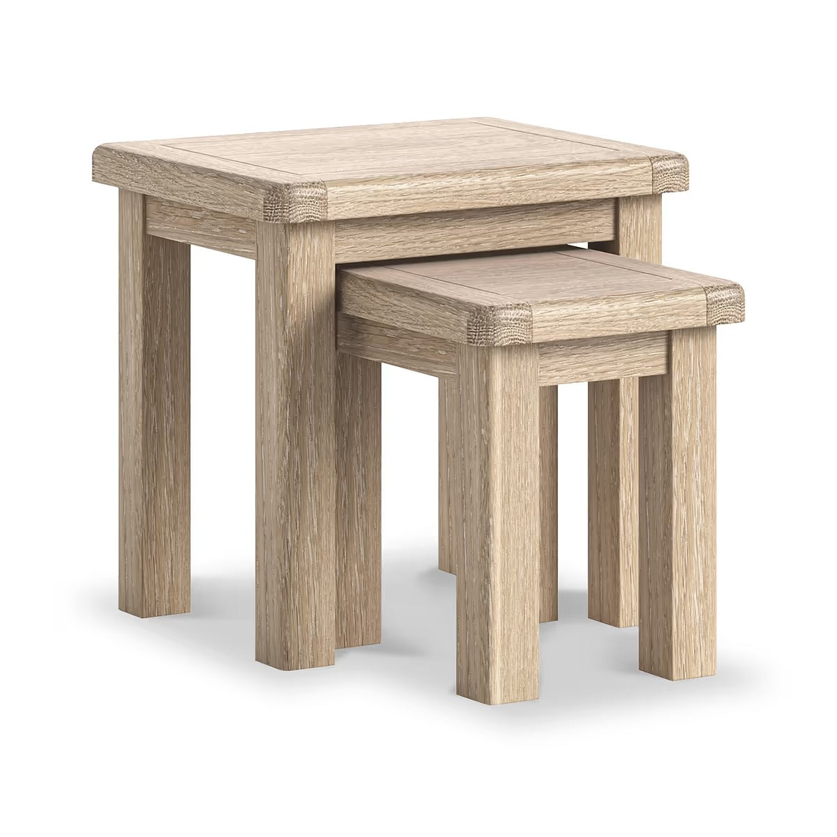 Roseland Grade B Furniture Portland Washed Oak Nest of Tables RRP £145