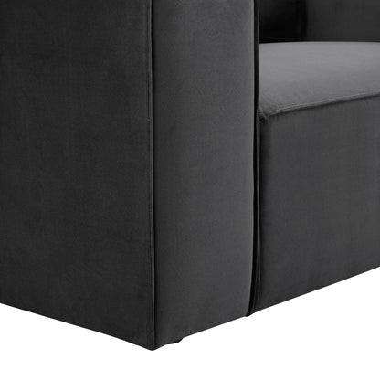 Dusk Grade B Brooklyn Ink Velvet Loveseat RRP £440