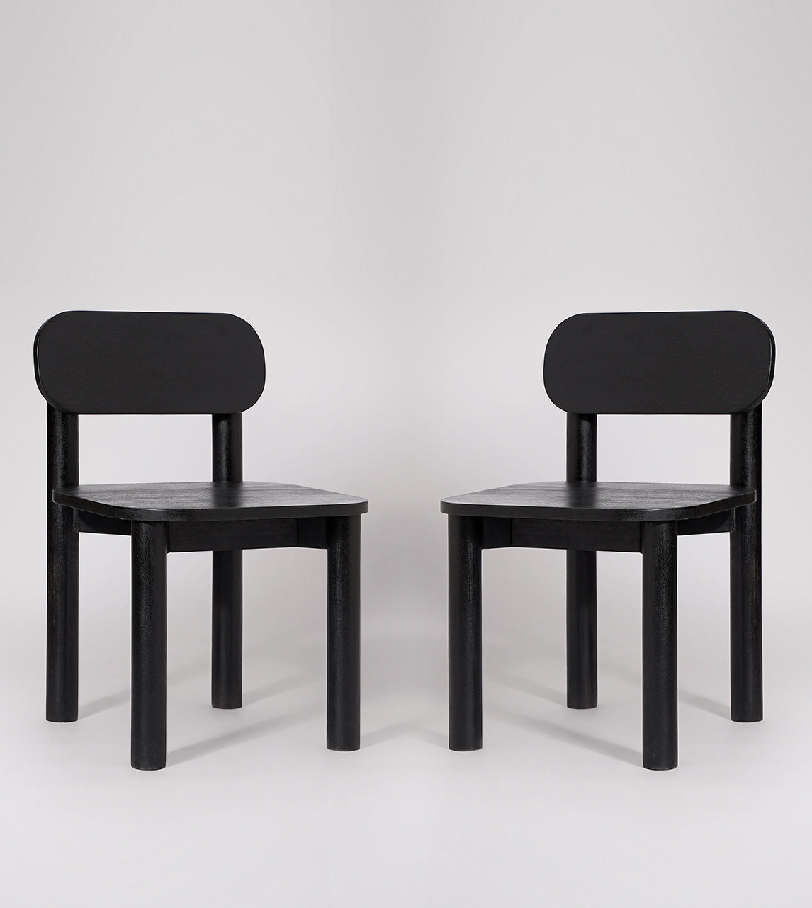 SWO-CC2-00134 Grade-C0 Swoon Rita Dining Chair x 1 Black Mango Wood RRP £150.00