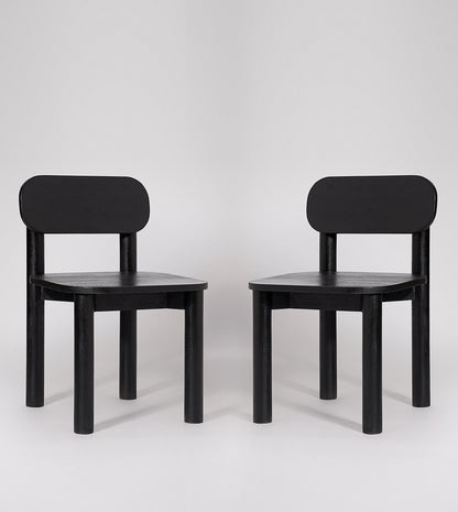 SWO-CC2-00134 Grade-C0 Swoon Rita Dining Chair x 1 Black Mango Wood RRP £150.00