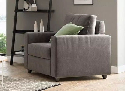 Dreams Grade B Limerick Smoke Grey Textured Weave Armchair RRP £399