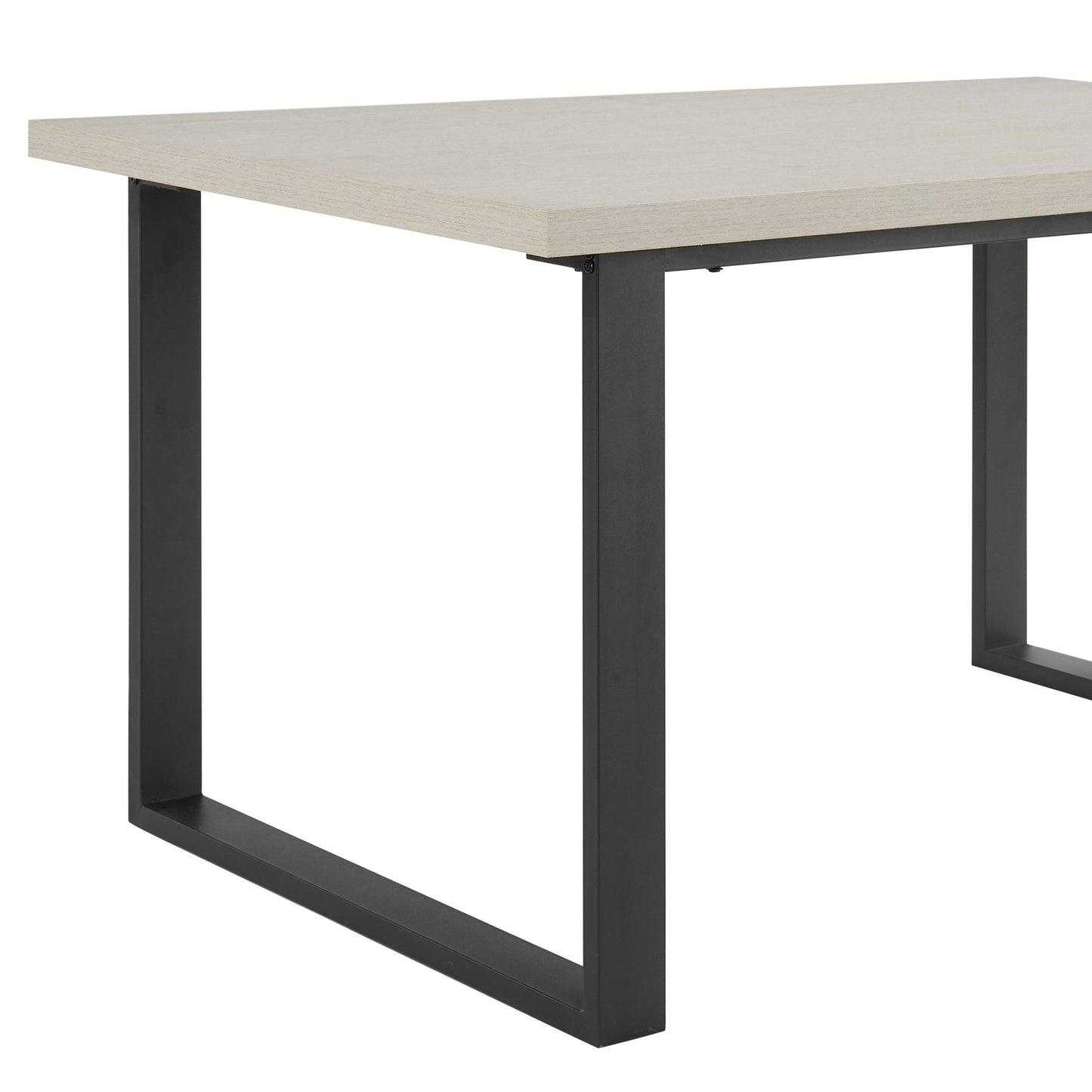 CCY-STO-00457 Grade-B Dusk Harper 4-6 Seater Dining Table - Wood/Black RRP £309