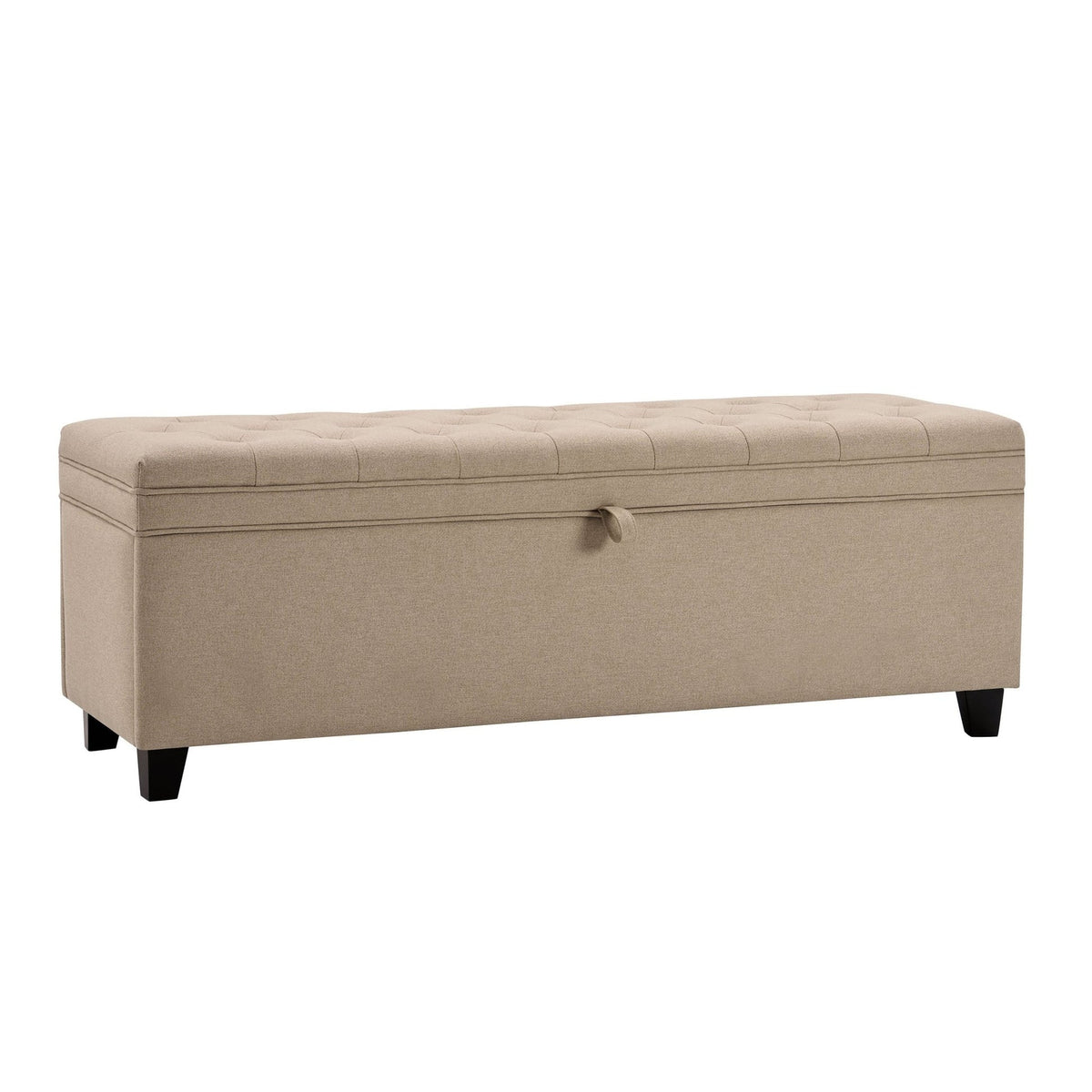 DUS-CC2-06140 Grade-B Dusk Middleton Button Back Storage Ottoman - Oatmeal RRP £179.00