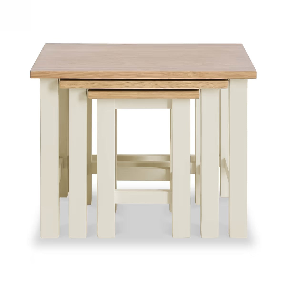 Roseland Grade B Furniture Farro Cream & Oak Nest of Tables RRP £115