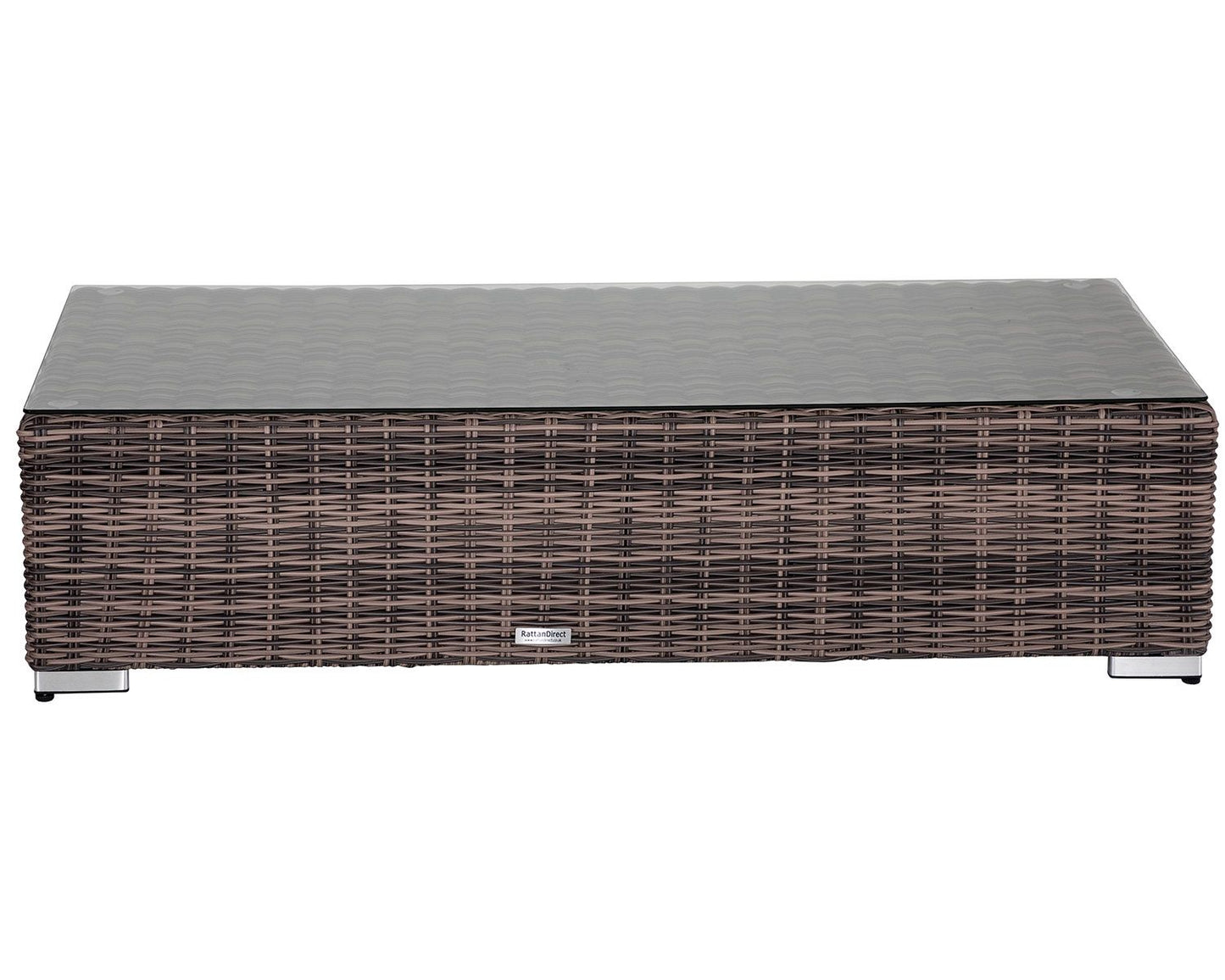 Rattan Direct Grade A Monaco Truffle Brown Left Arm Day Bed Sofa & Ottoman RRP £488