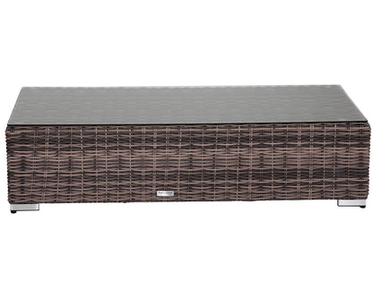 Rattan Direct Grade A Monaco Truffle Brown Left Arm Day Bed Sofa & Ottoman RRP £488