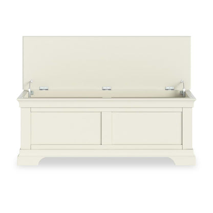 ROS-OUT-00945 Grade-B Roseland Furniture Colette Cream Blanket Box RRP £230.00