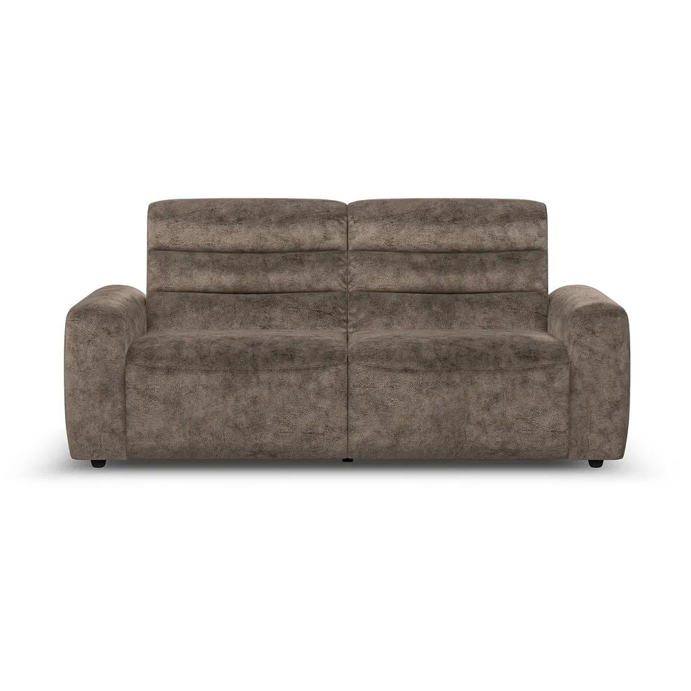 Oak Furnitureland Grade B Cohen Dapple Chocolate 3 Seat Electric Recliner Sofa RRP £1350