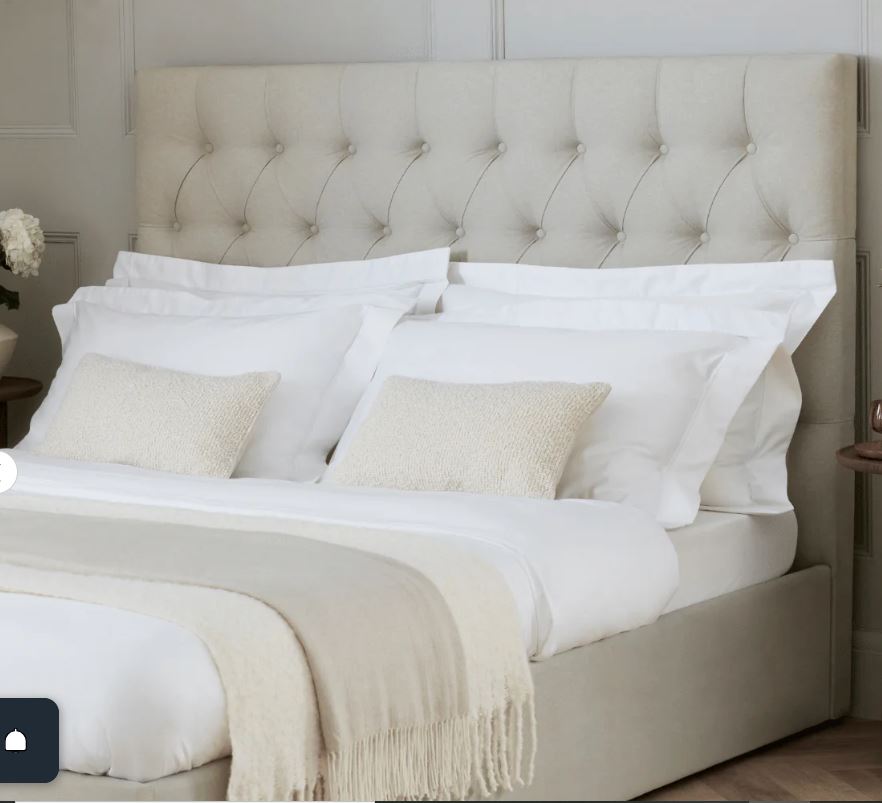 Dusk Middleton Grade B Natural Linen Look Super King Ottoman Storage Bed RRP £359