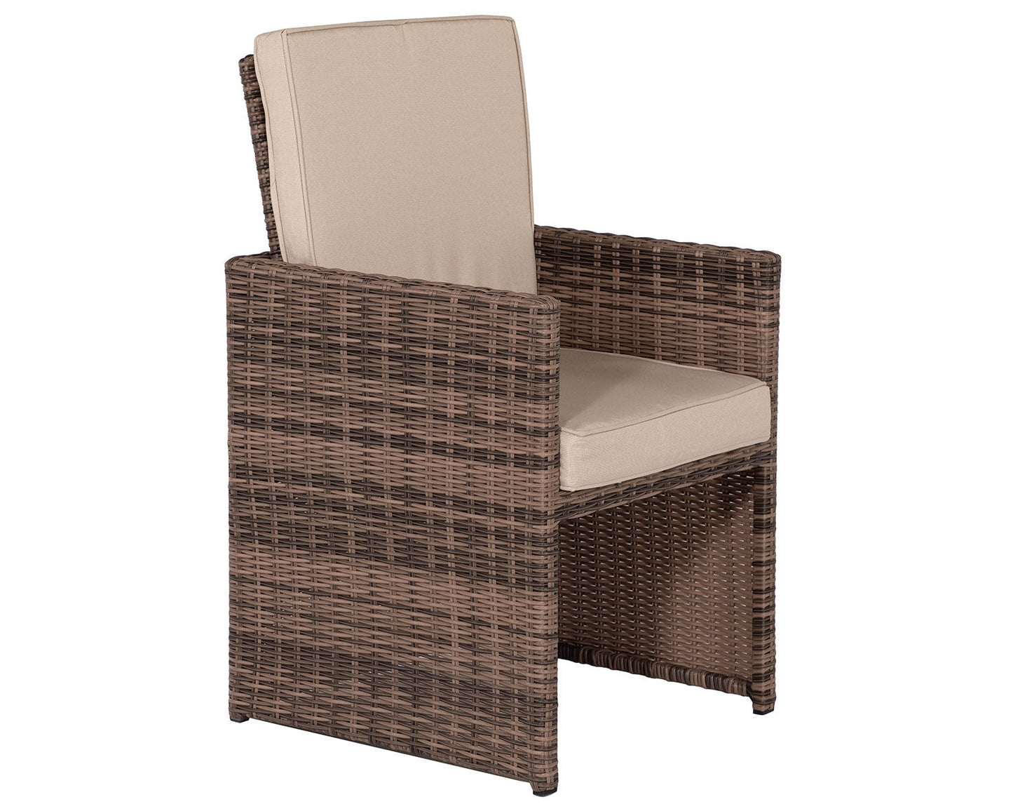 Rattan Grade A Direct Barcelona Truffle Garden Cube Chair & Footstools Set of 2 RRP £565