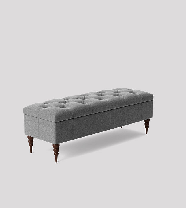 SWO-CCG-03170 Grade-B Swoon Plymouth Ottoman in Pepper Smart Wool RRP £469.00