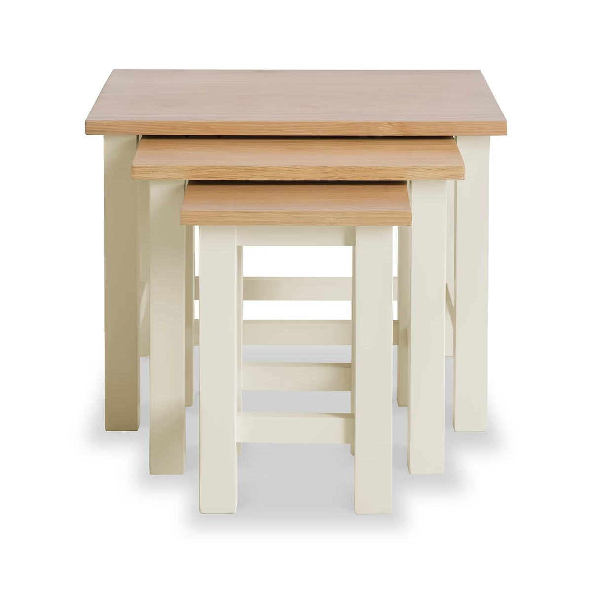 Roseland Grade B Furniture Farro Cream & Oak Nest of Tables RRP £115