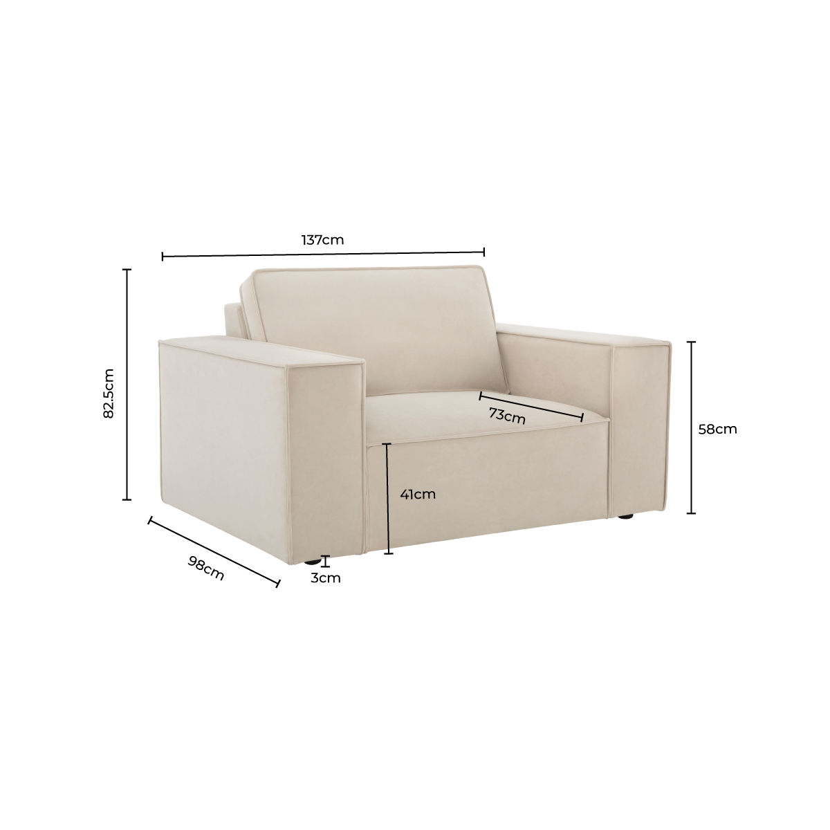 Dusk Brooklyn Grade B Cappuccino Velvet Loveseat RRP £489
