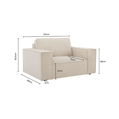 Dusk Brooklyn Grade B Cappuccino Velvet Loveseat RRP £489