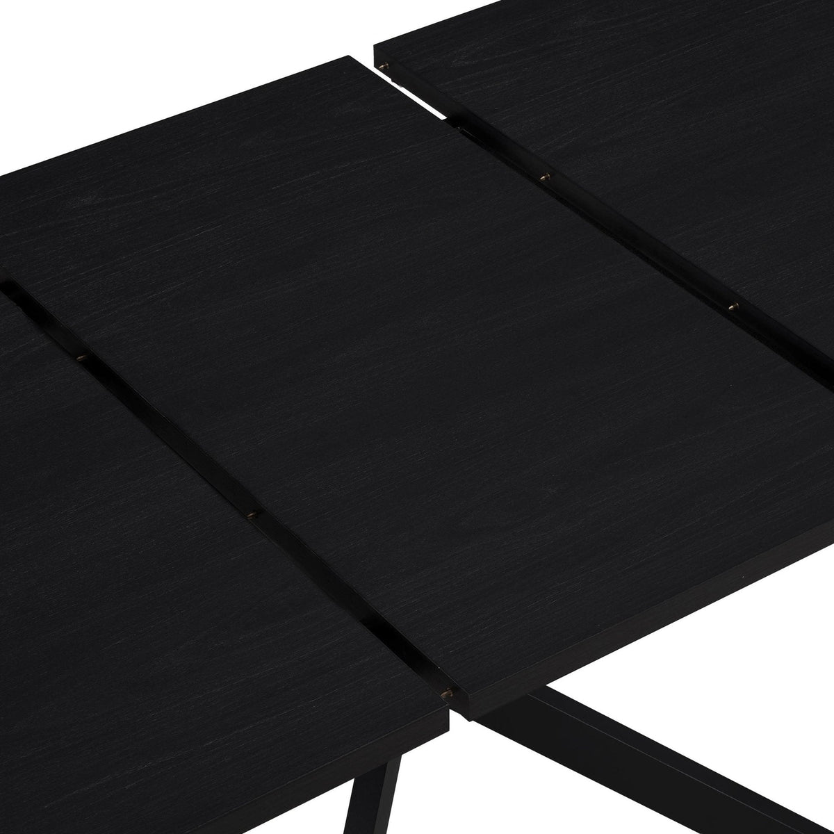 Dusk Brooke Grade B Black Rectangle Extendable 6-10 Seat Dining Table RRP £299