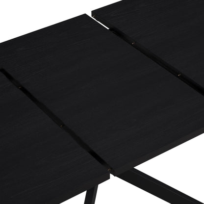 Dusk Brooke Grade B Black Rectangle Extendable 6-10 Seat Dining Table RRP £299