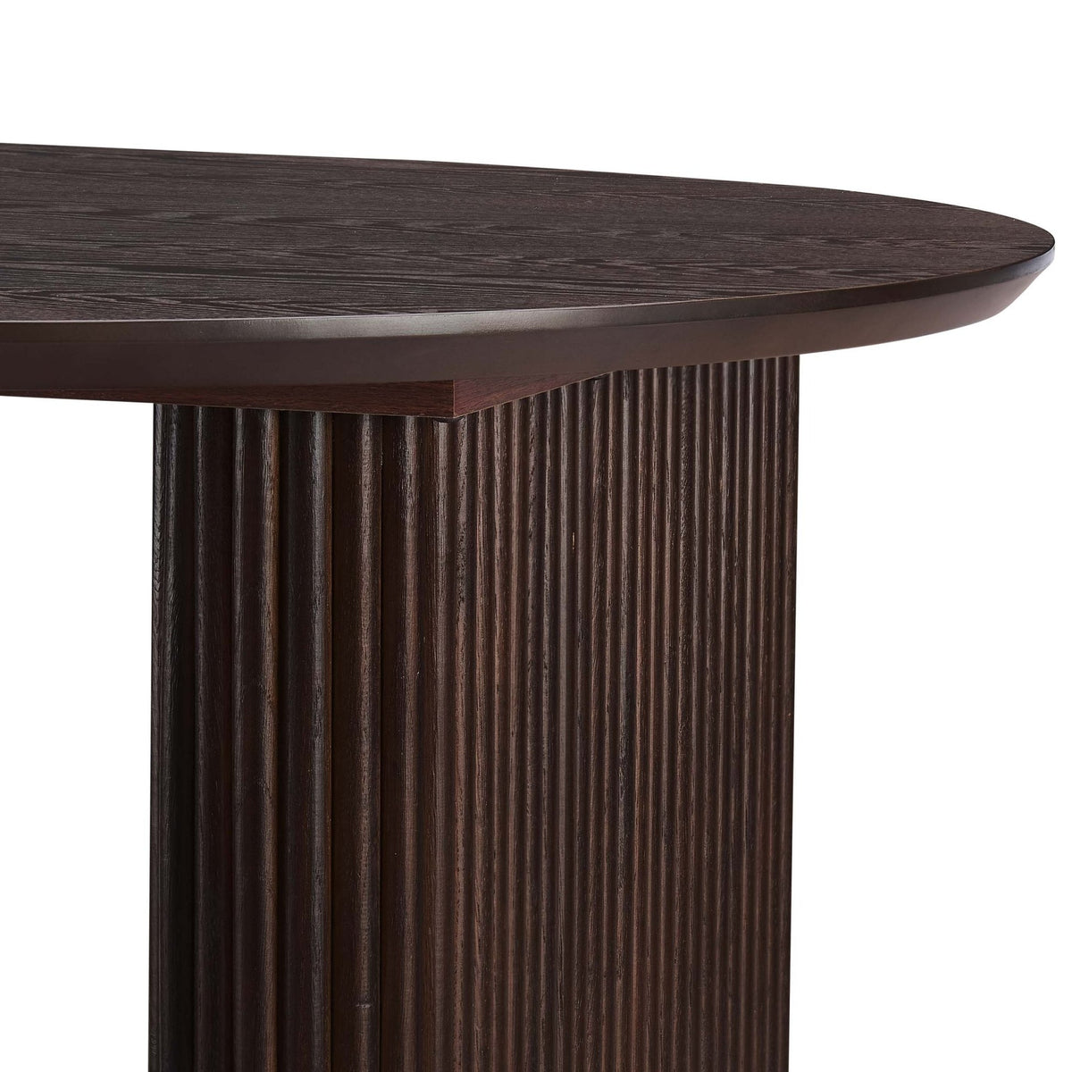 Dusk Hattie Grade B Walnut Panel Oval 4-6 Seater Dining Table RRP £429