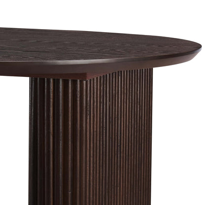 Dusk Hattie Grade B Walnut Panel Oval 4-6 Seater Dining Table RRP £429