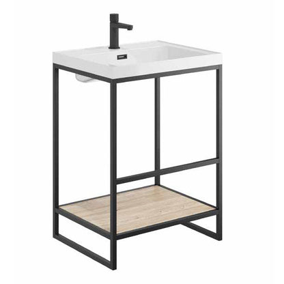 Scudo Boho Grade A 800mm Basin with Floorstanding Black Frame RRP £630