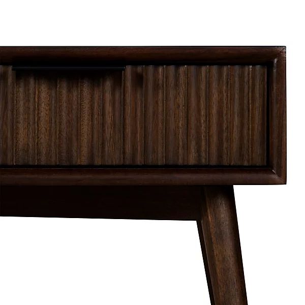 ROS-OUT-00970 Grade-B Roseland Furniture Oskar Acacia 90cm Large Grooved Coffee Table RRP £199.95