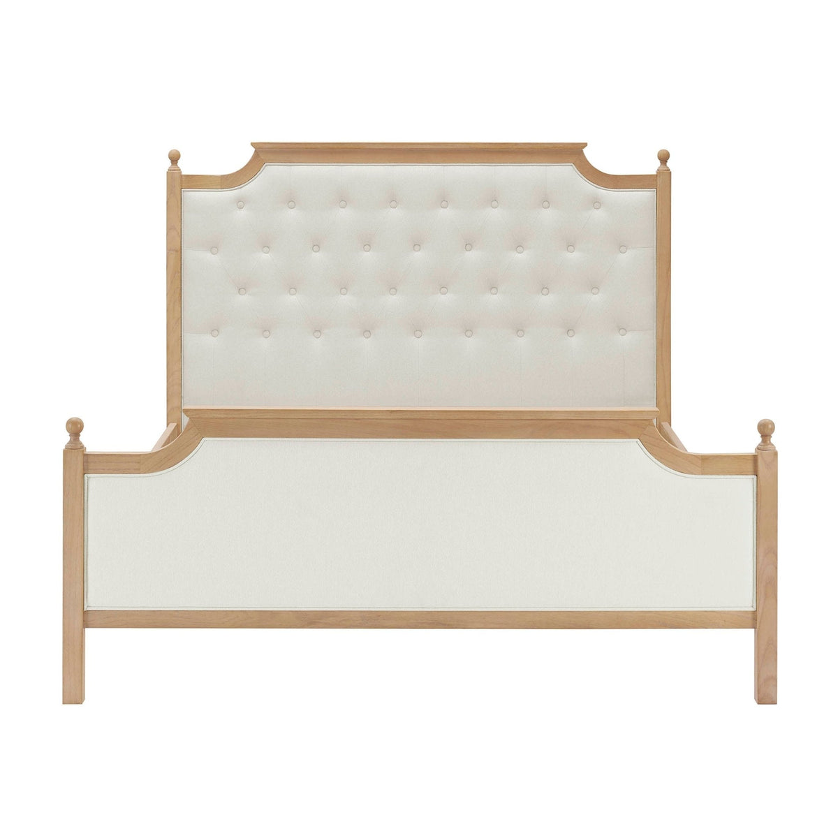 Dusk Luxor Grade B Cream Linen Double Bed Frame RRP £429