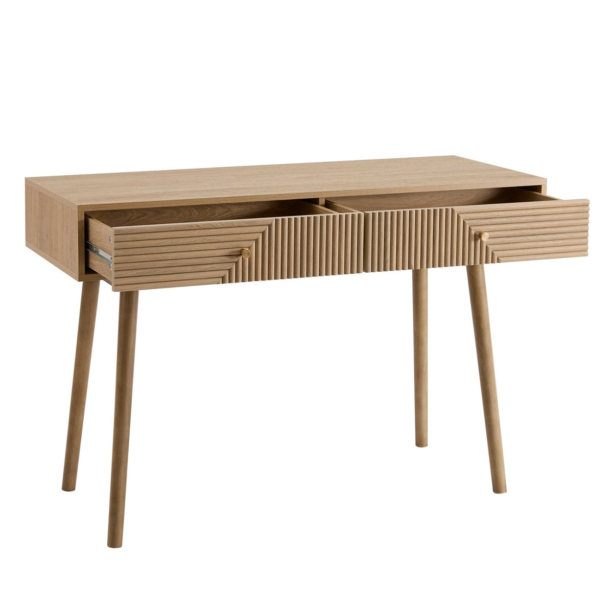 DUS-CC2-08028 Grade-B Dusk Dora Dressing Table Console - Light Wood RRP £159.00