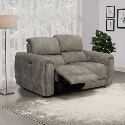 Oak Furnitureland Grade B Arabella Marble Mink 2 Seater Electric Recliner Sofa RRP £1399