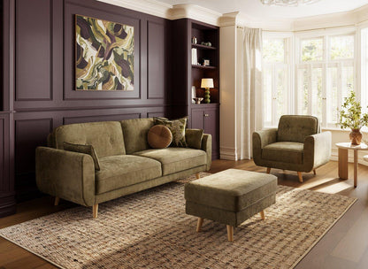 DRE-FUR-00340 Grade-C0 Dreams Ballymena Footstool in Moss RRP £199.00
