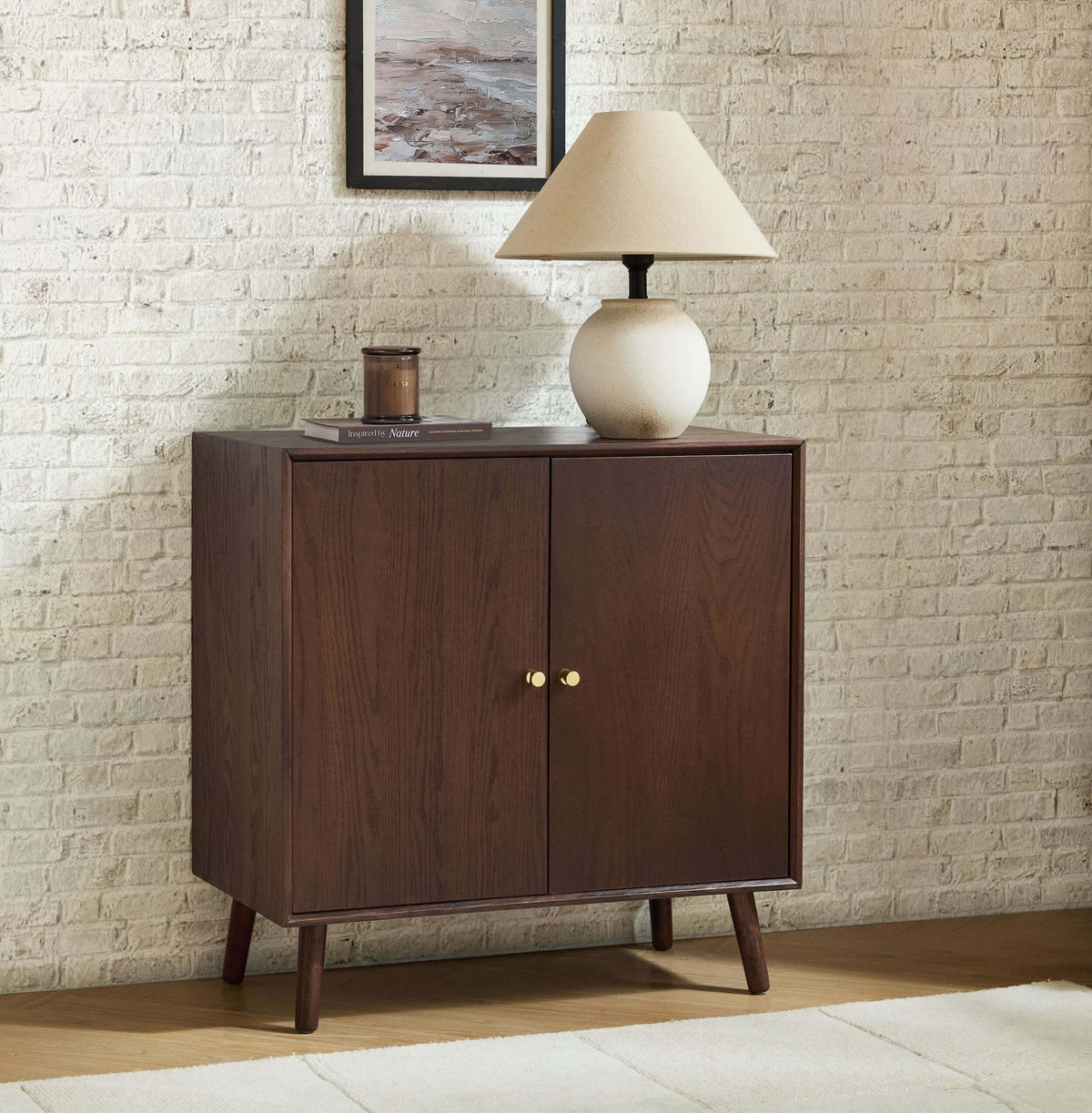 Dusk Heidi Grade B Walnut Stained Oak 2 Door Sideboard RRP £259