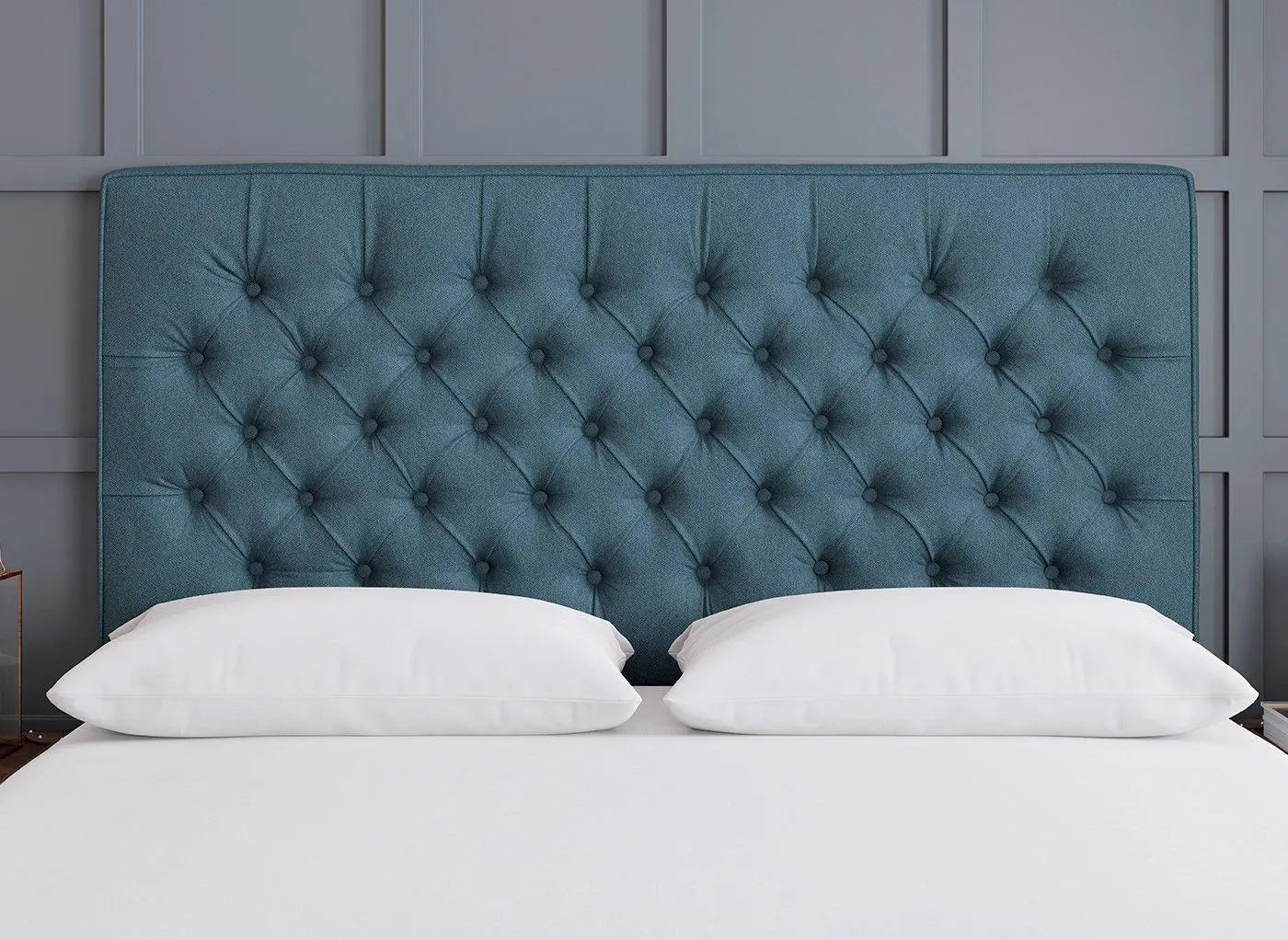 Dreams Grade B Bracken Halley Cornflower Blue King Size Strutted Headboard RRP £549